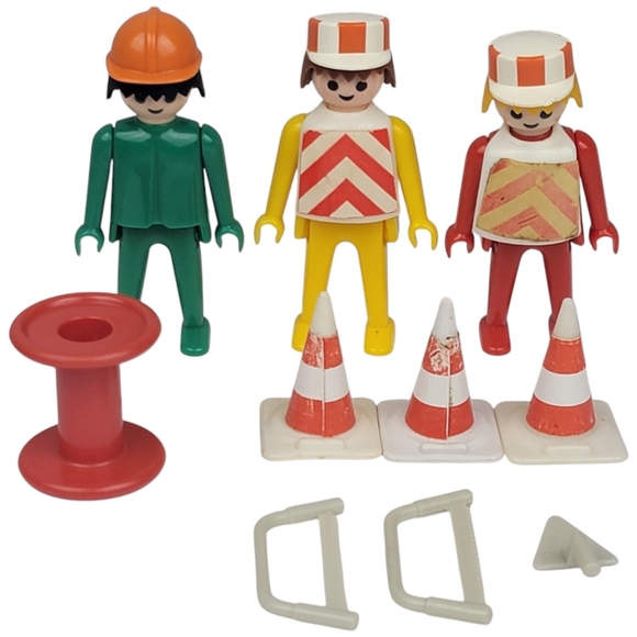 Playmobil System Construction Worker Deluxe Set No. 015 Replacement Pieces Lot - Picture 1 of 5